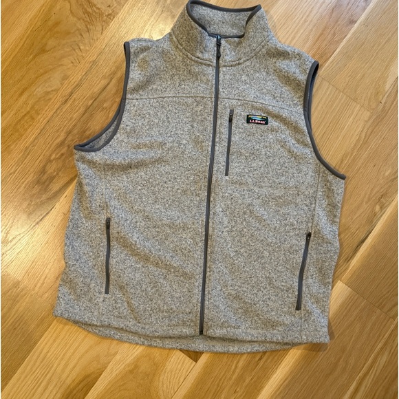 Mens LL Bean XL sweater fleece vest - Picture 2 of 9